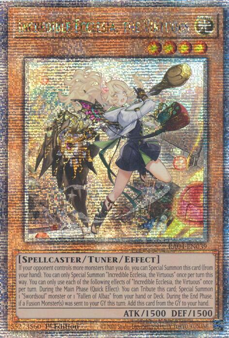 Incredible Ecclesia, the Virtuous (New Art) (Quarter Century Secret Rare) - Quarter Century Stampede (RA04)